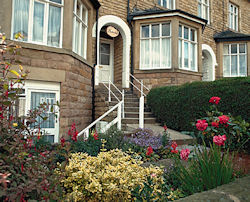 Picture showing front steps to one of the properties