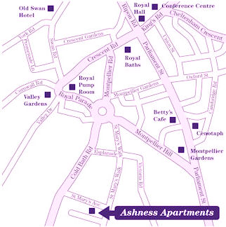 Location of Ashness Apartments